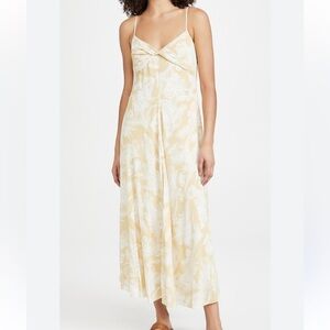 Vince Wheat Twist Knot Drape Maxi Dress